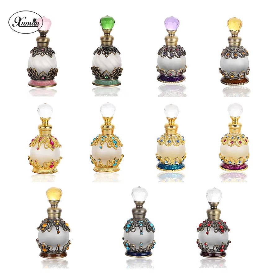 Perfume Fragrance Attar - 15ml kamienna metalowa butelka perfum do